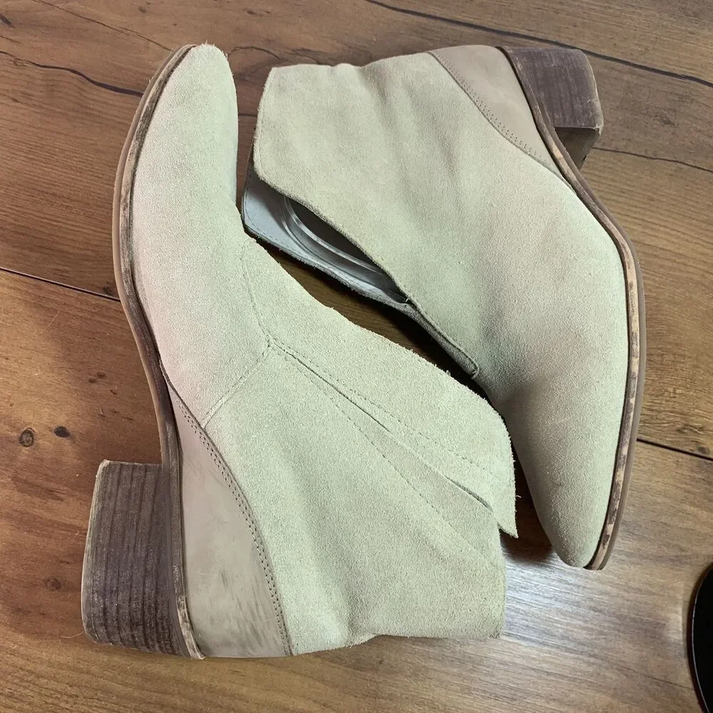 Coconut by Matisse Cecilia Tan Leather Heedled Notched Front Suede Boots Bootie